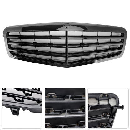 2009-2013 Mercedes Benz E Class W212 E200 E220 E350 E550 Black Grill Front Bumper Replacement Grille