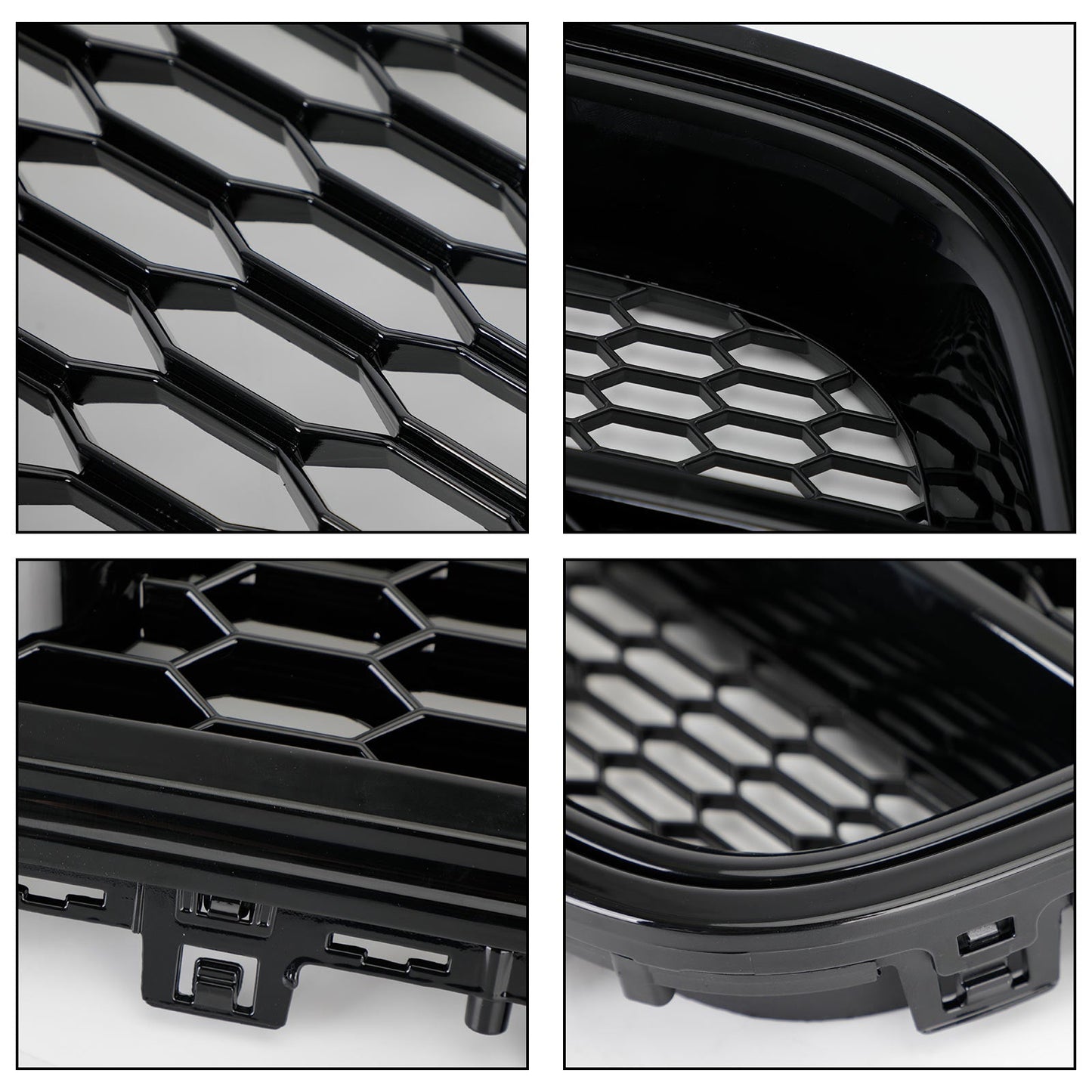 2012-2015 Audi A6 / A6 Sline / S6 C7 Front Bumper With Emblem Mesh Black Grill With Quattro Letter RS6 Honeycomb Grille