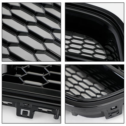2012-2015 Audi A6 / A6 Sline / S6 C7 Front Bumper With Emblem Mesh Black Grill With Quattro Letter RS6 Honeycomb Grille