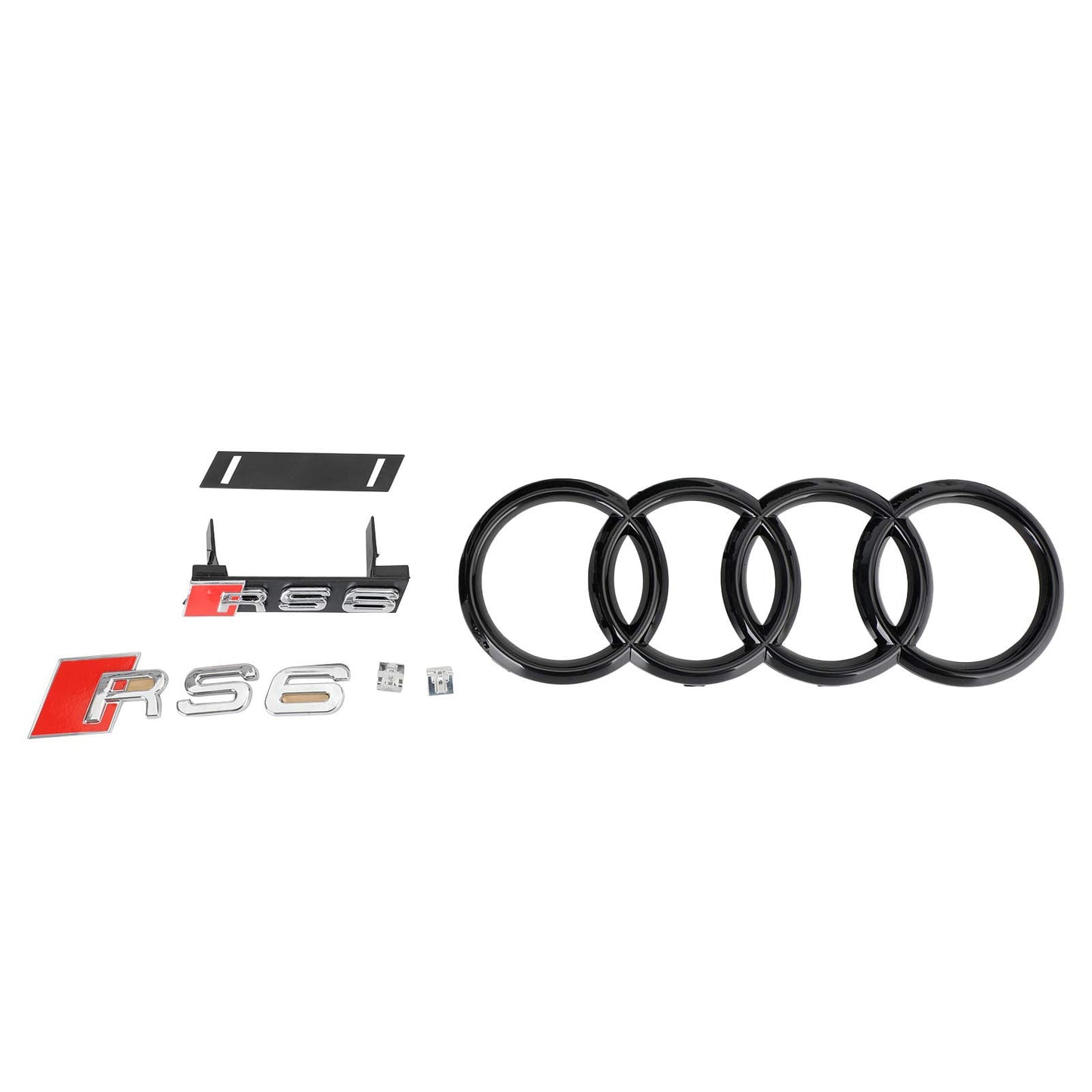 2012-2015 Audi A6 / A6 Sline / S6 C7 Front Bumper With Emblem Mesh Black Grill With Quattro Letter RS6 Honeycomb Grille