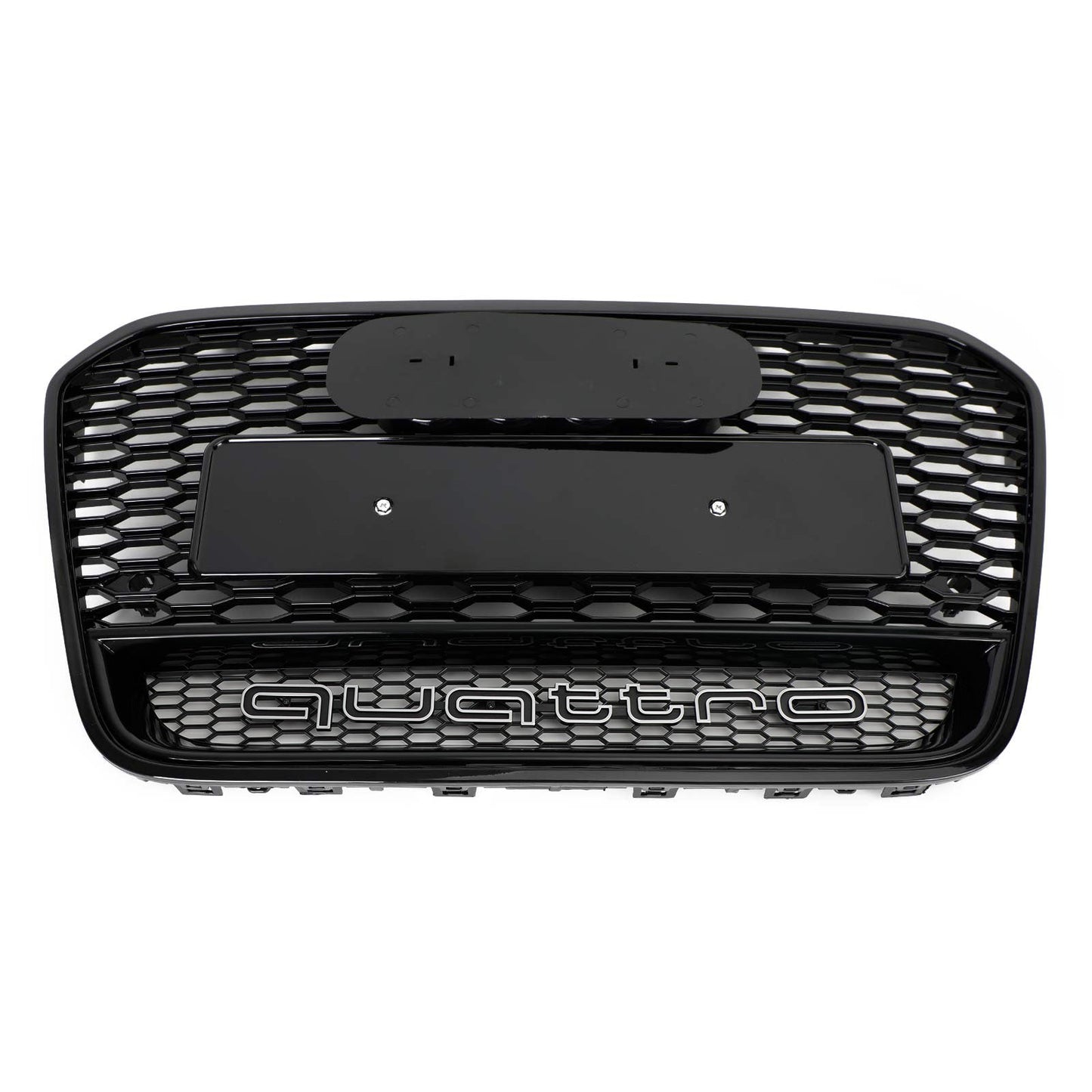 2012-2015 Audi A6 / A6 Sline / S6 C7 Front Bumper With Emblem Mesh Black Grill With Quattro Letter RS6 Honeycomb Grille