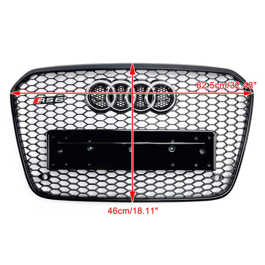 Audi 2012-2015 A6 S6 C7 Grill Replacement RS6 Style Front Mesh Honeycomb Grill Replacement