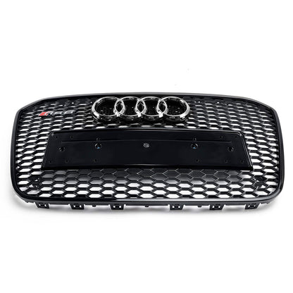 2012-2015 Audi A6 C7 / S6 pre-facelift RS6 Style Honeycomb Front Bumper Grille Blcak Grill