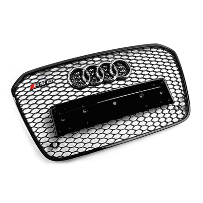 2012-2015 Audi A6 C7 / S6 pre-facelift RS6 Style Honeycomb Front Bumper Grille Blcak Grill