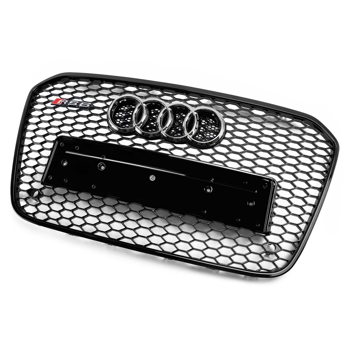 2012-2015 Audi A6 C7 / S6 pre-facelift RS6 Style Honeycomb Front Bumper Grille Blcak Grill
