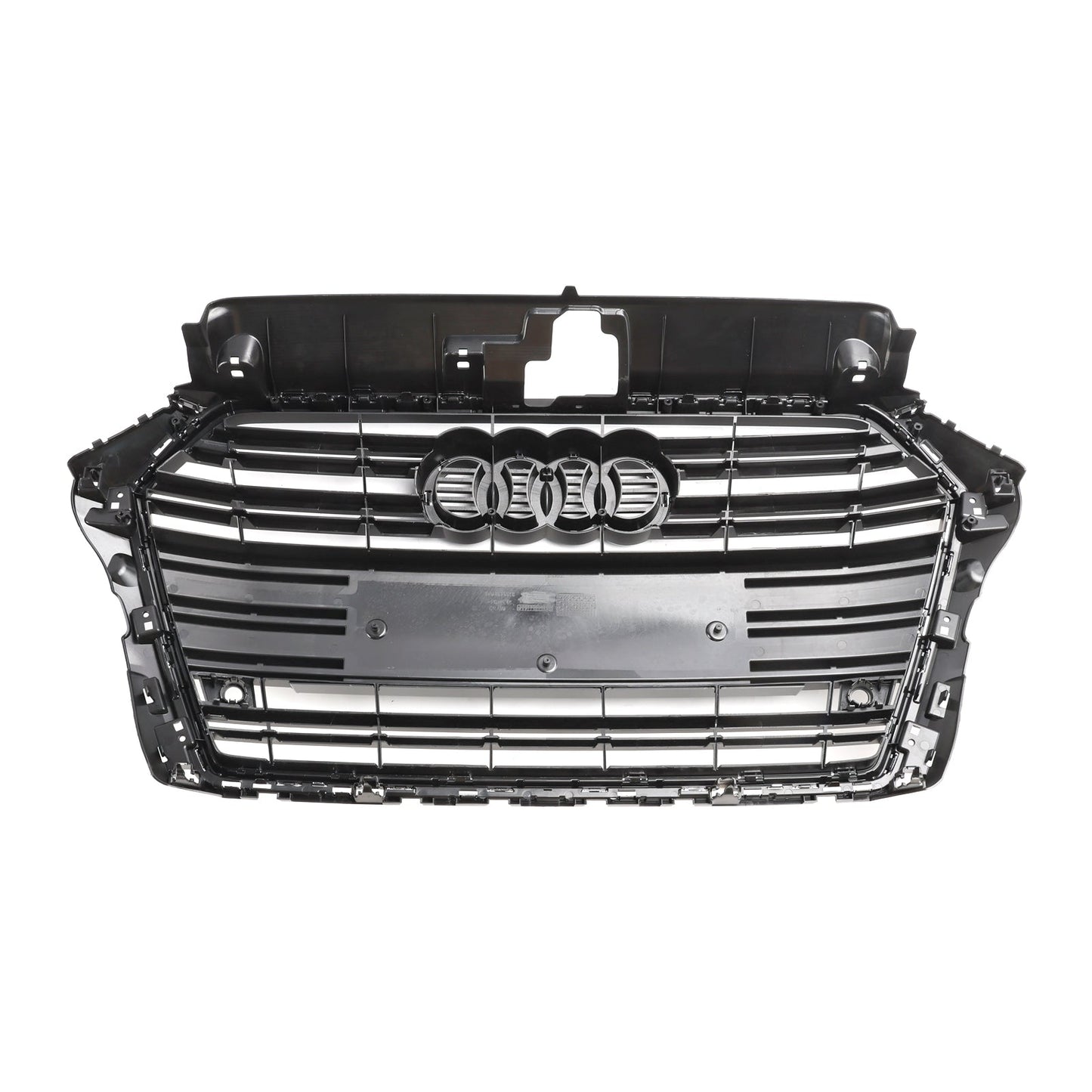 2017-2019 Audi A3 / A3 Sline / S3 Front Grille Chrome Black Slat Replacement Grill W/ Ring Emblem