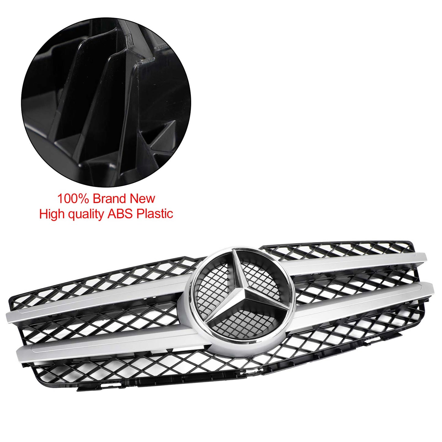 2008 2009 2010 2011 2012 Mercedes Benz GLK-Class X204 Chorme Front Grill Air Intake Radiator Bumper Grille
