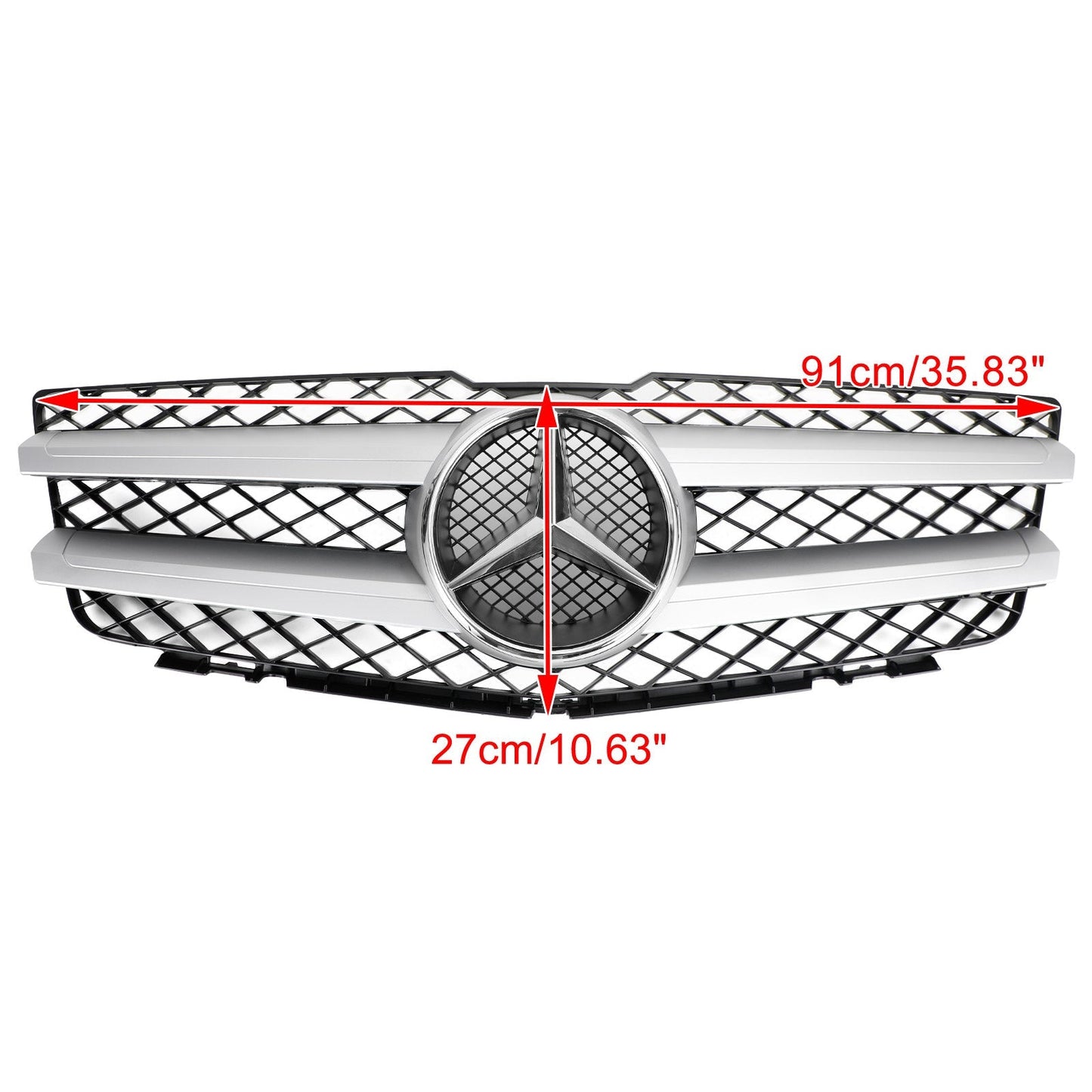 2008 2009 2010 2011 2012 Mercedes Benz GLK-Class X204 Chorme Front Grill Air Intake Radiator Bumper Grille