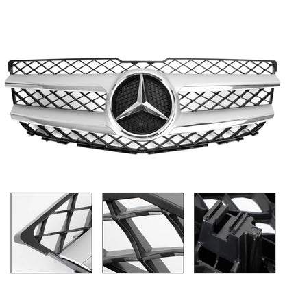 2013 2014 2015 Mercedes-Benz GLK-Class X204 Front Grille Air Intake Radiator Bumper Chrome Silver Grill With Star Emblem