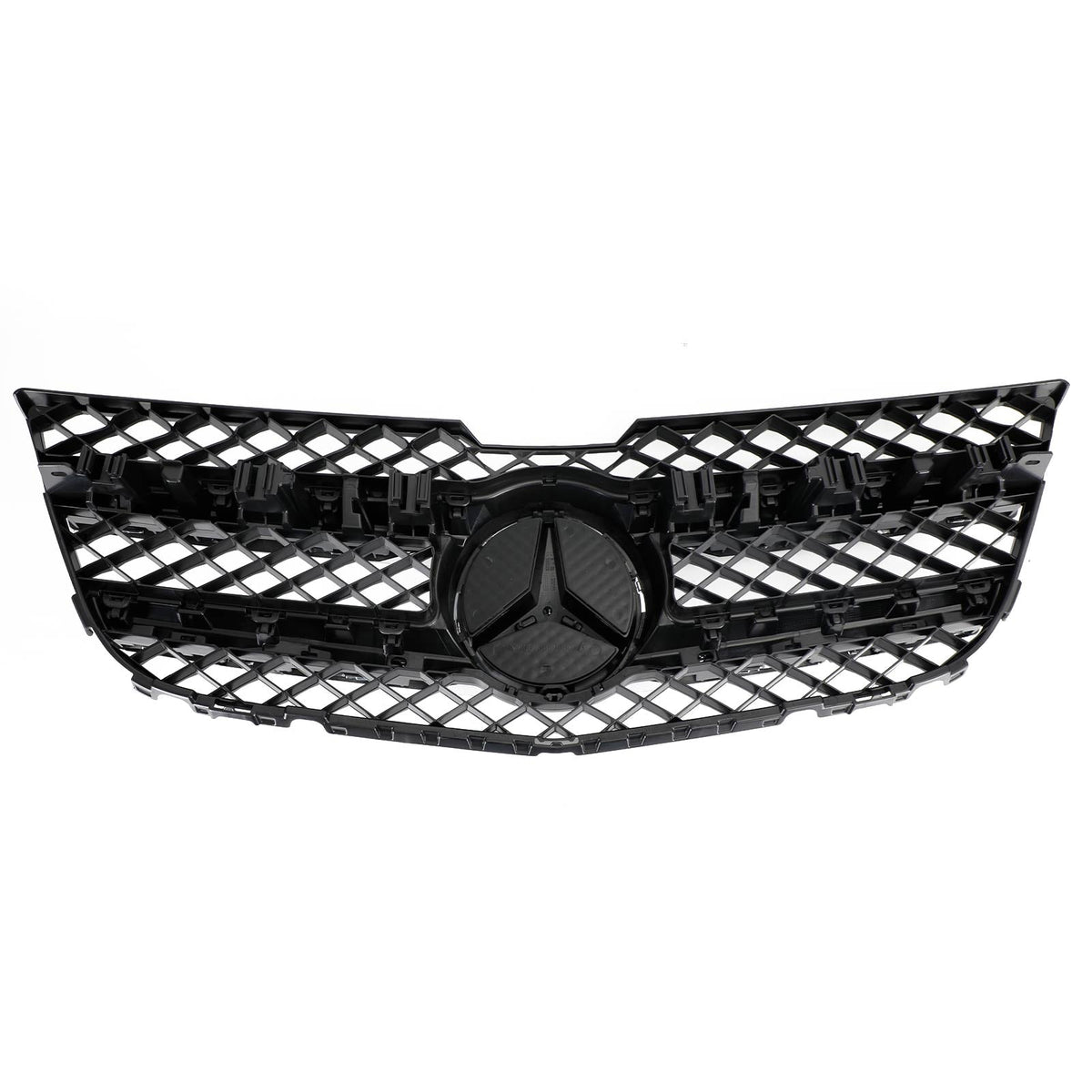2013-2015 Mercedes-Benz GLK-Class X204 Chrome Front Grill Upper Bumper Replacement W/ Star Emblem Grille