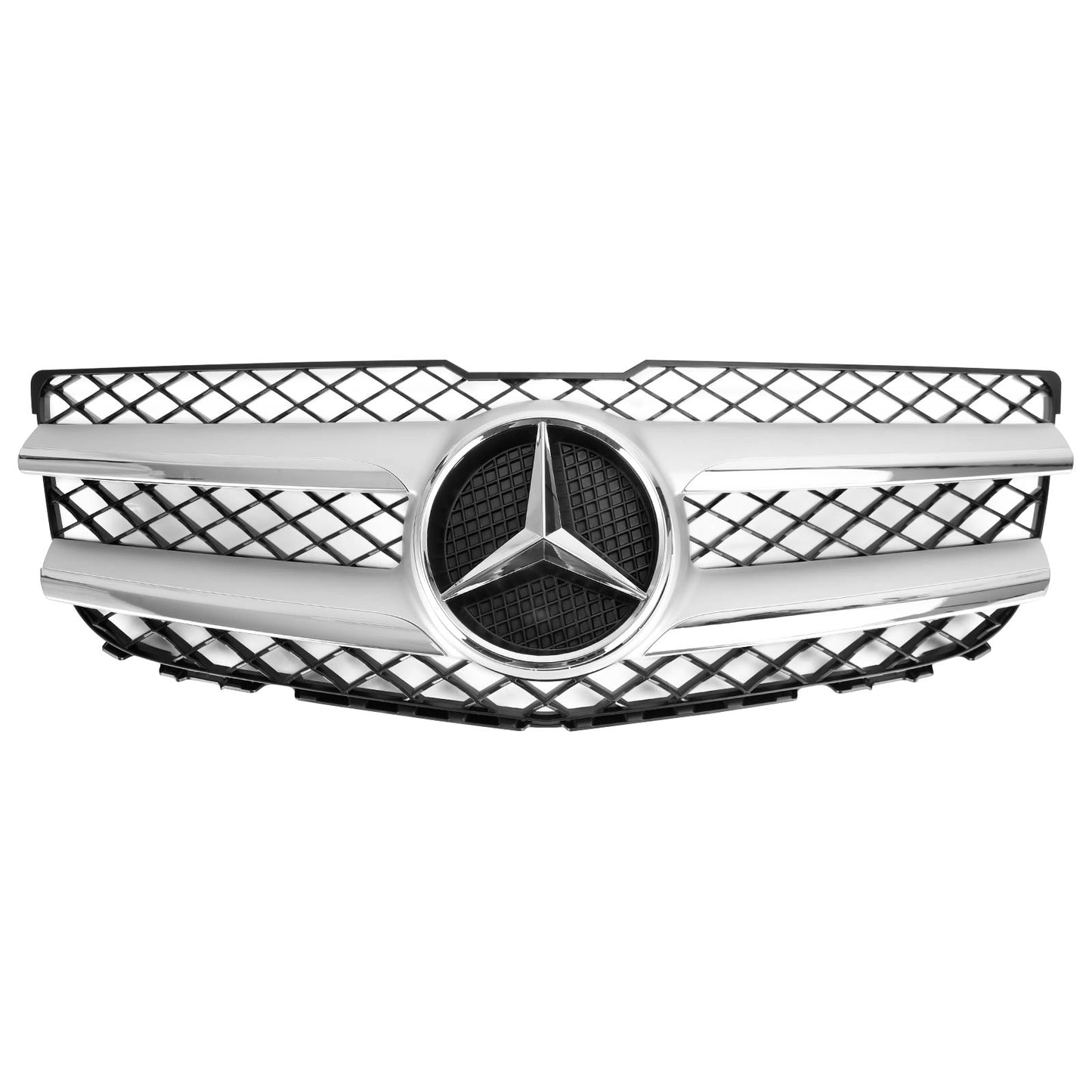 2013 2014 2015 Mercedes-Benz GLK-Class X204 Front Grille Air Intake Radiator Bumper Chrome Silver Grill With Star Emblem