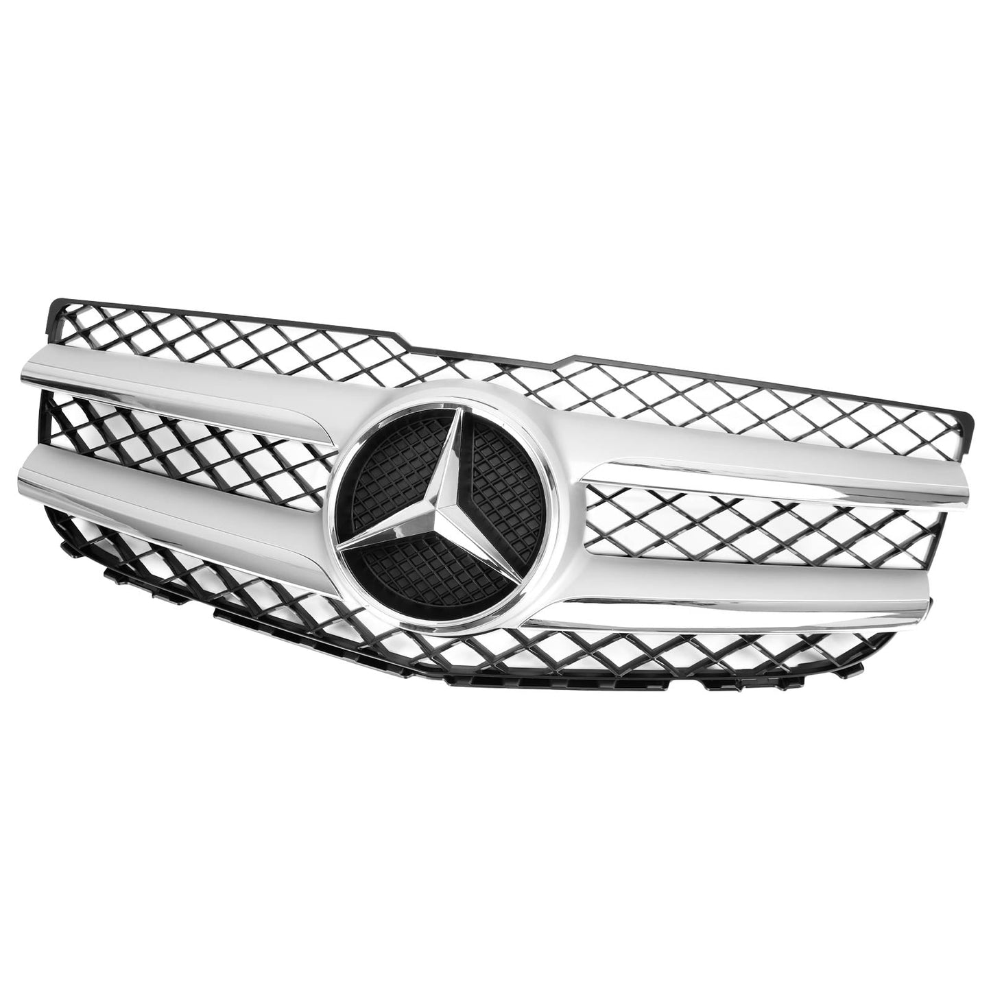 2013 2014 2015 Mercedes-Benz GLK-Class X204 Front Grille Air Intake Radiator Bumper Chrome Silver Grill With Star Emblem