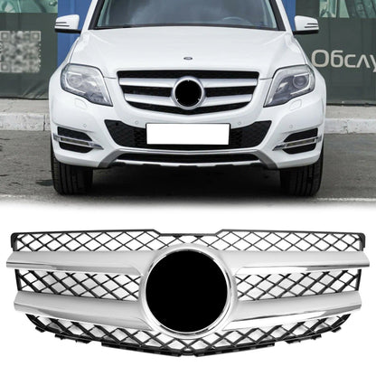 2013-2015 Mercedes-Benz GLK-Class X204 Chrome Front Grill Upper Bumper Replacement
