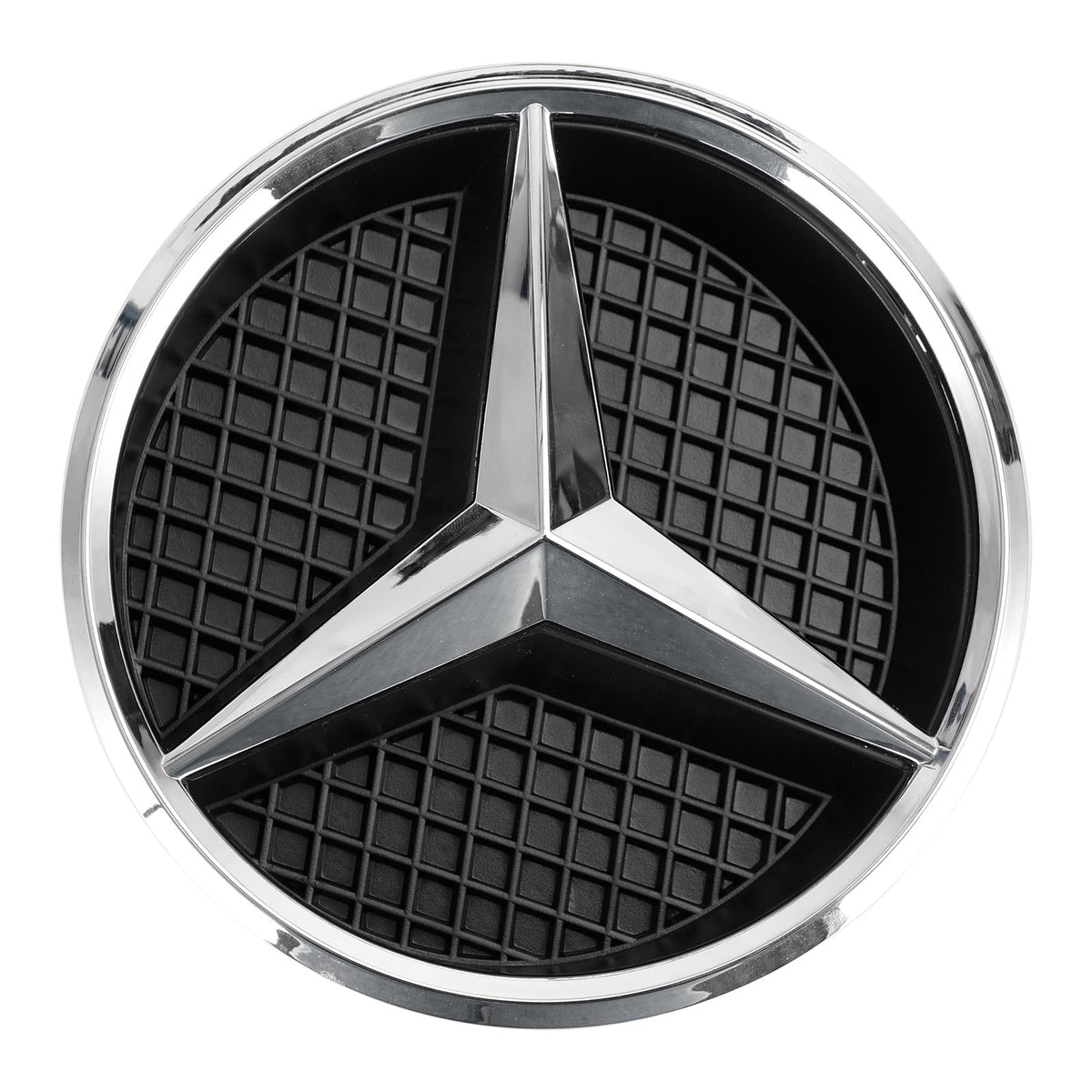 2013-2015 Mercedes-Benz GLK-Class X204 Chrome Front Grill Upper Bumper Replacement W/ Star Emblem Grille