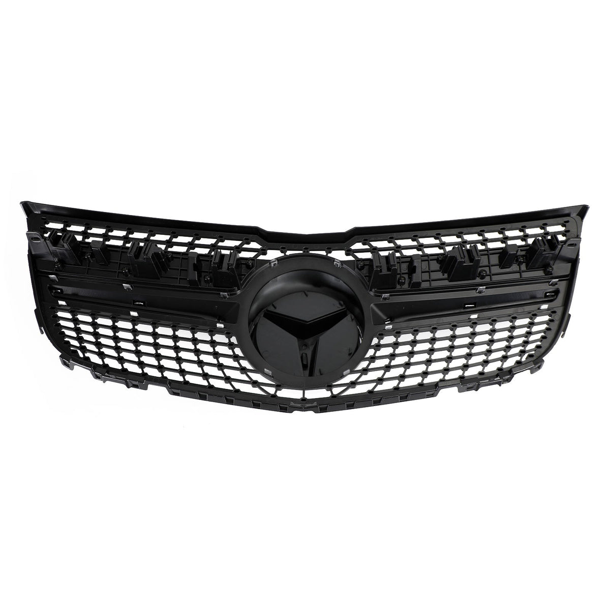 2013-2015 Mercedes-Benz GLK-Class X204 Chrome Front Grill Upper Bumper Replacement W/ Star Emblem Grille