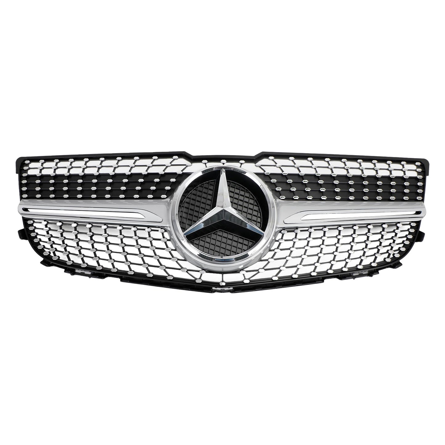2013 2014 2015 Mercedes-Benz GLK-Class X204 Front Grille Air Intake Radiator Bumper Chrome Silver Grill With Star Emblem
