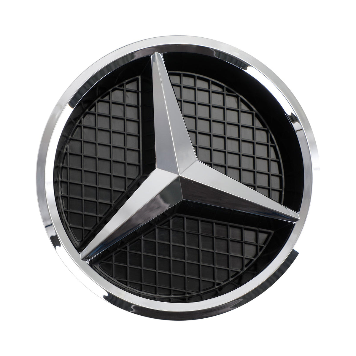 2013-2015 Mercedes-Benz GLK-Class X204 Chrome Front Grill Upper Bumper Replacement W/ Star Emblem Grille