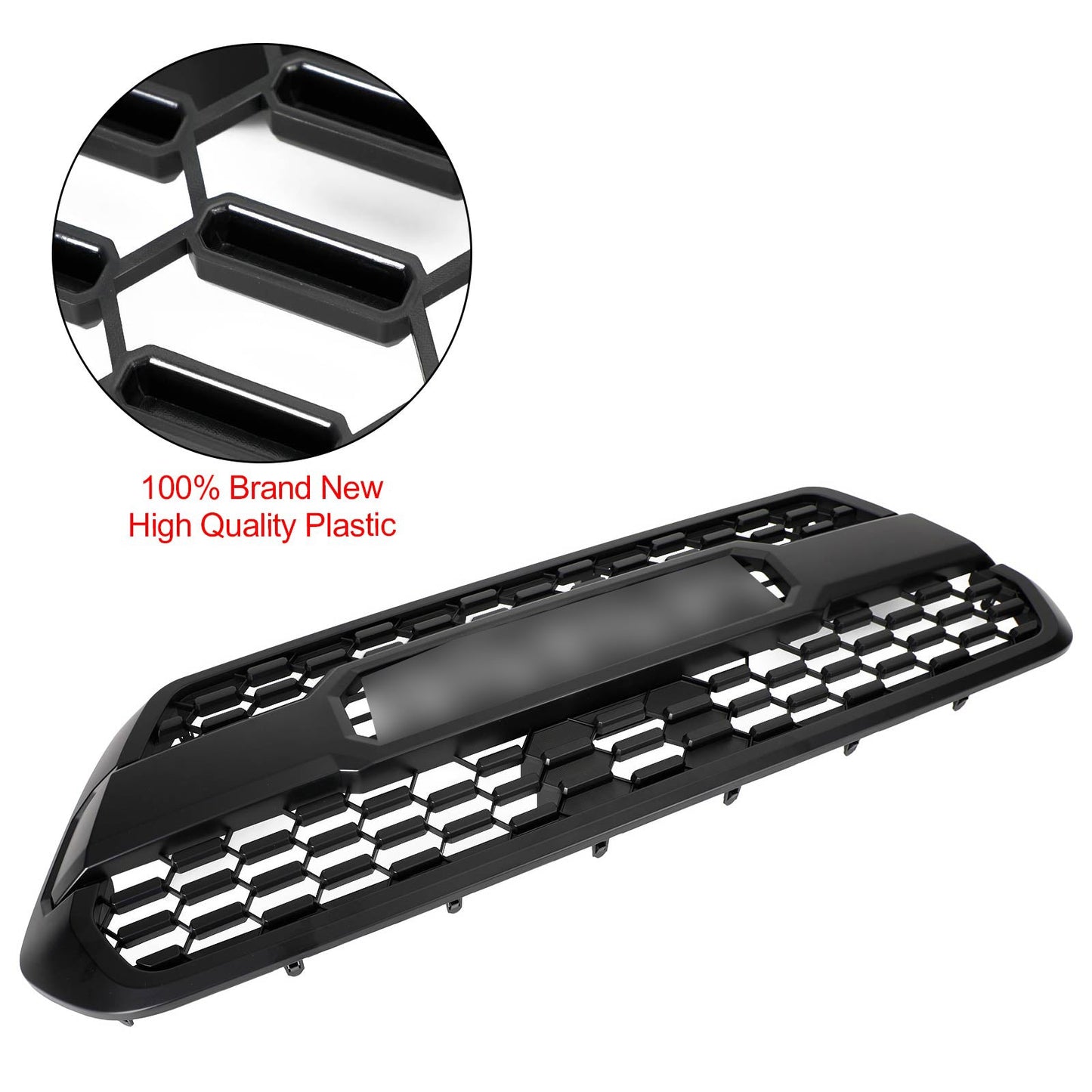 Toyota Tacoma 3rd Gen Front Grille 2016-2023  Honeycomb Bumper Matte Black Grille