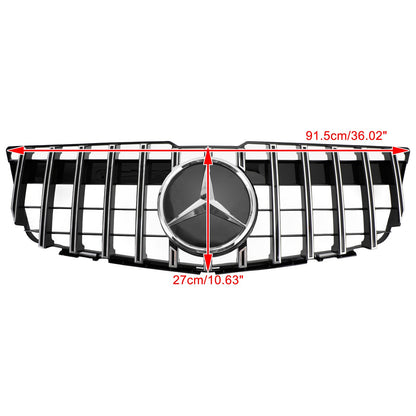 2008-2012 Mercedes Benz GLK-Class X204 Black Chrome Grille Front Bumper Replacement Grill
