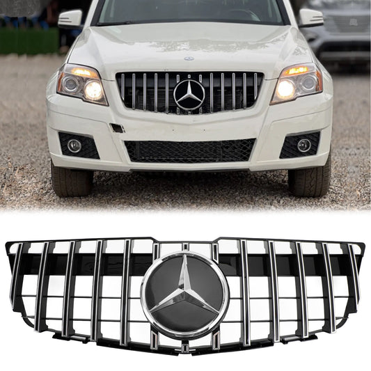 2008-2012 Mercedes Benz GLK-Class X204 Black Chrome Grille Front Bumper Replacement Grill