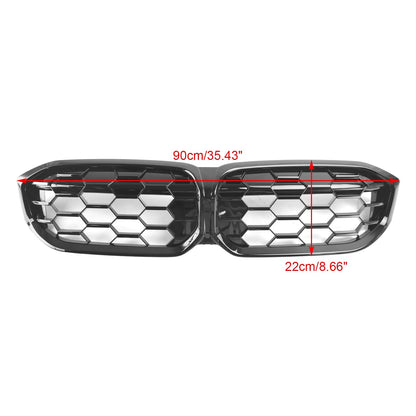 2023.6-2024 BMW 3 Series G20 G21 320i/330i/M340i/318i/320d Front Kidney Grill Gloss Black Grille
