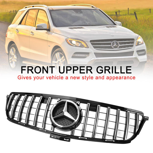 2012-2015 Benz W166 ML-Class ML300 ML320 ML350 ML400 Mercedes AMG Style Chrome Black Front Grill Replacement Grille