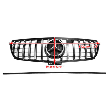 2012-2015 Mercedes Benz W166 ML-Class ML300 ML320 ML350 ML400 AMG Style Chrome Black Front Grill Replacement