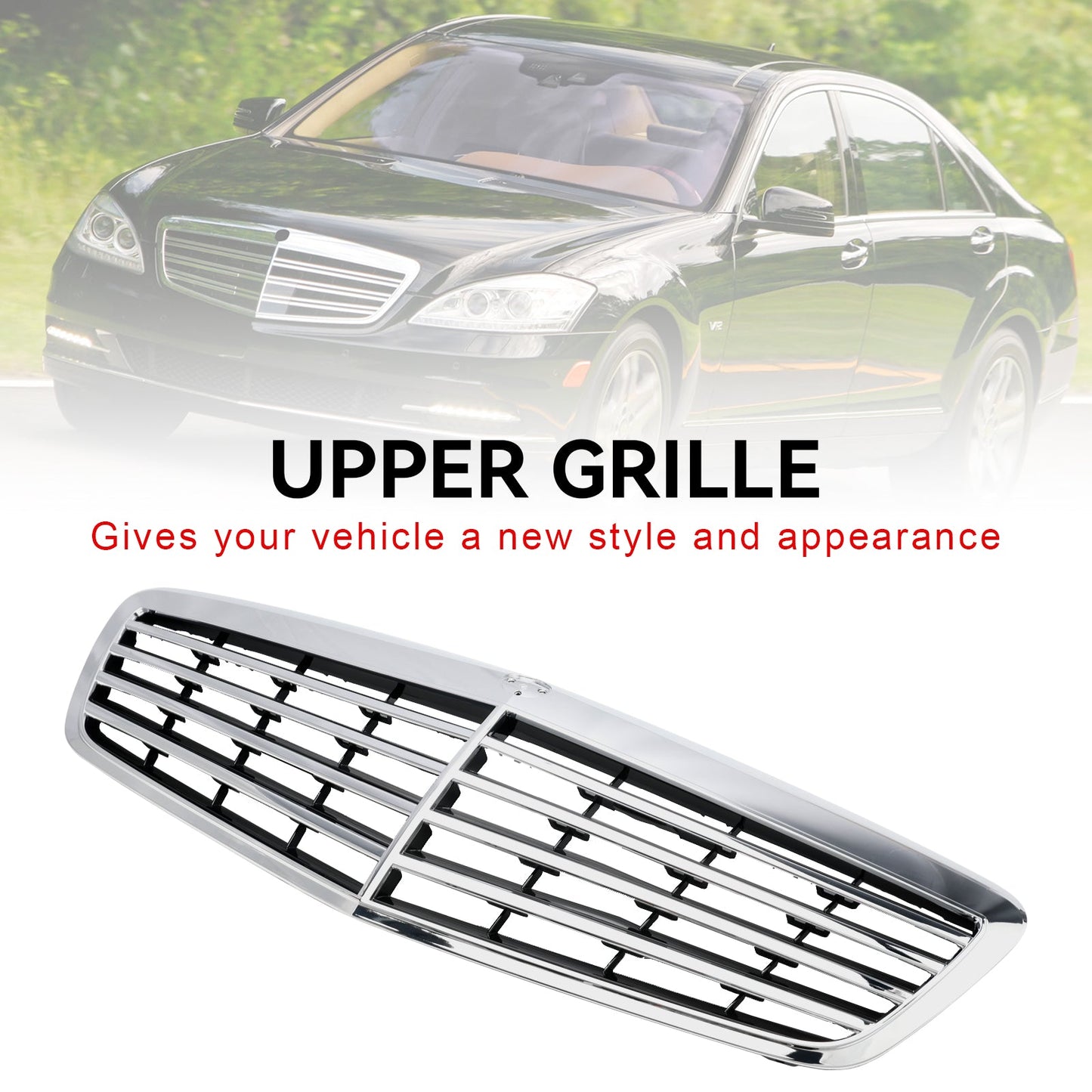 2010-2013 Mercedes Benz W221 S400 S450 S550 S600 S65 S63 S-Class AMG/MayBach Style Grill Chrome Grill