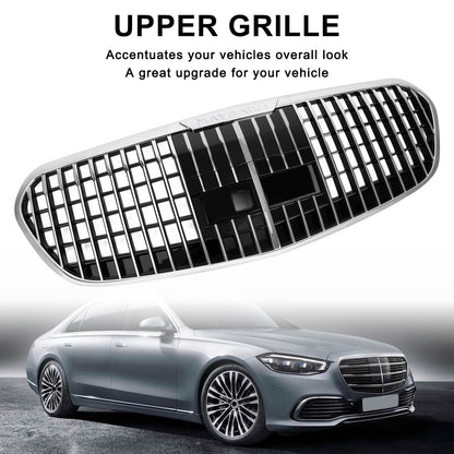 2021-2023 Mercedes Benz S Class W223 S450 S500 S580 Front Grill Maybach Style Chrome Black Replacement Grill