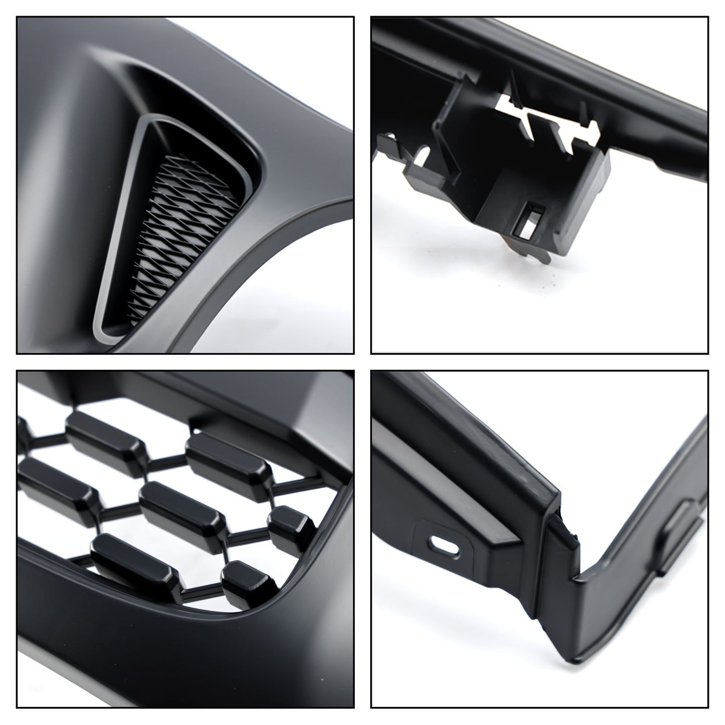 2001-2004 Toyota Tacoma Honeycomb Front Bumper Grill TRO PRO Style Black Grille With LED Light