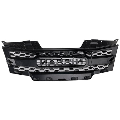 Nissan Frontier 2009-2016 Front Grille Honeycomb Replacement Upper Bumper Black Grille With LED Light