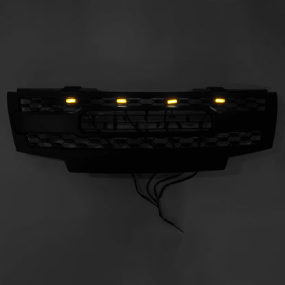 2009-2016 Nissan Frontier Matte Black Grill Front Bumper Replacement Grille W/LED Lights