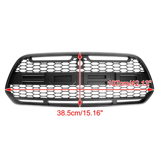 2015-2019 Ford Transit Mk8 Matt Black Front Bumper Grill Replacement Black Raptor Style Grille