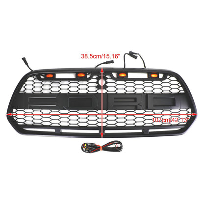 2015-2019 Ford Transit Mk8 Matt Black Front Bumper Grill Replacement Black Raptor Style Grille