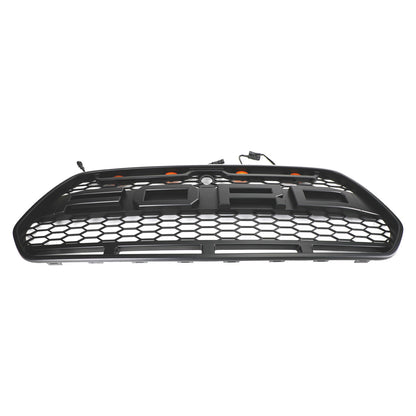 2015-2018 FORD TRANSIT MK8 Matt Black Front Bumper Grille Grill w/LED Raptor Style Generic