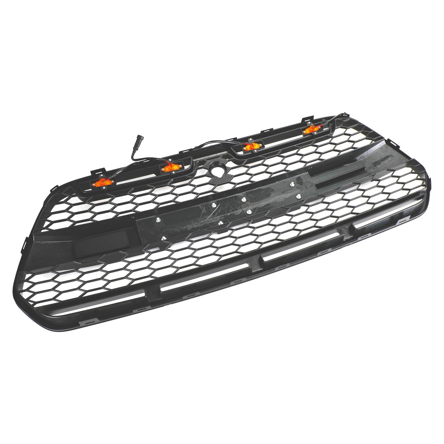 2015-2018 FORD TRANSIT MK8 Matt Black Front Bumper Grille Grill w/LED Raptor Style Generic