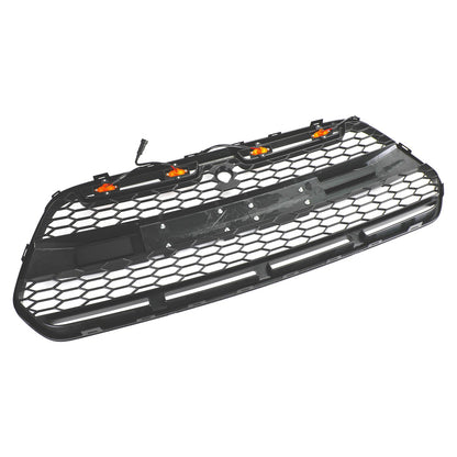 2015-2018 FORD TRANSIT MK8 Matt Black Front Bumper Grille Grill w/LED Raptor Style Generic
