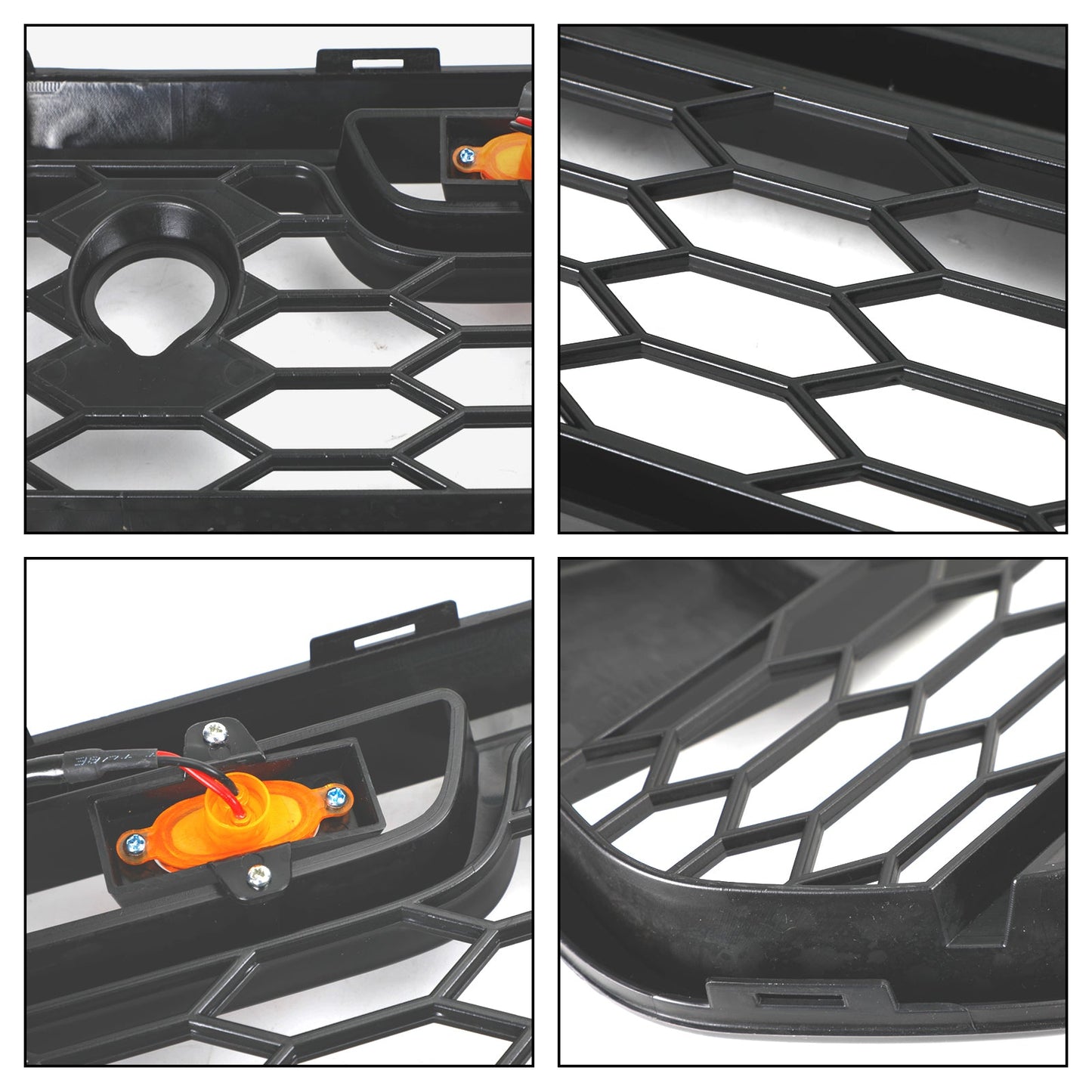 2015-2018 FORD TRANSIT MK8 Matt Black Front Bumper Grille Grill w/LED Raptor Style Generic