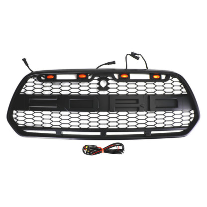 2015-2018 FORD TRANSIT MK8 Matt Black Front Bumper Grille Grill w/LED Raptor Style Generic