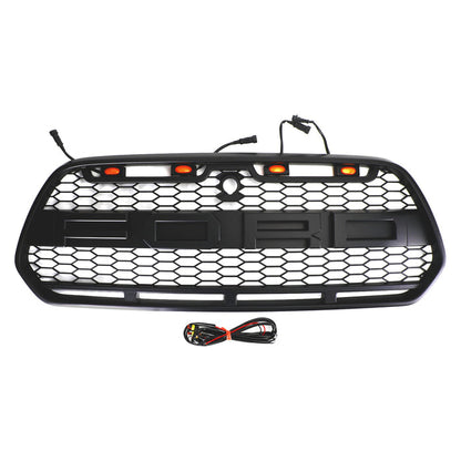 2015-2018 Ford Transit MK8 Front Bumper Grille Grill w/LED Raptor Style Matt Black Generic