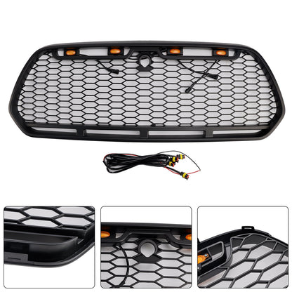 2015-2019 Ford Transit Mk8 Matt Black Front Bumper Grill Replacement Black Raptor Style Grille