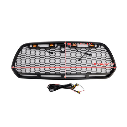2015-2019 Ford Transit Mk8 Matt Black Front Bumper Grill Replacement Black Raptor Style Grille