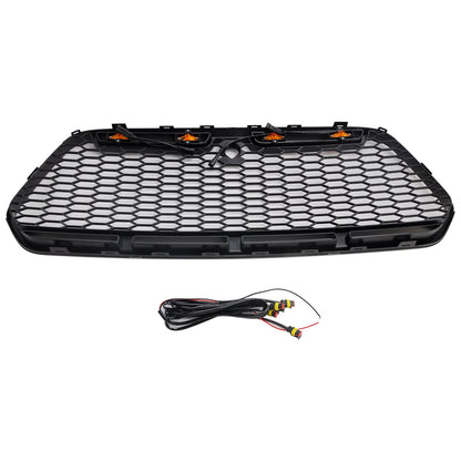 2015-2019 Ford Transit Mk8 Matt Black Front Bumper Grill Replacement Black Raptor Style Grille