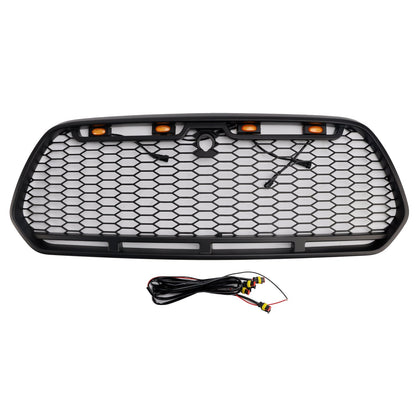 2015-2019 Ford Transit Mk8 Matt Black Front Bumper Grill Replacement Black Raptor Style Grille