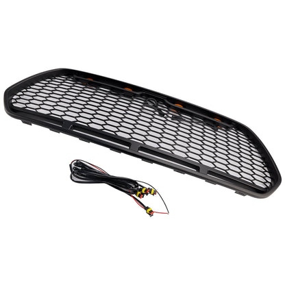 2015-2019 Ford Transit Mk8 Matt Black Front Bumper Grill Replacement Black Raptor Style Grille
