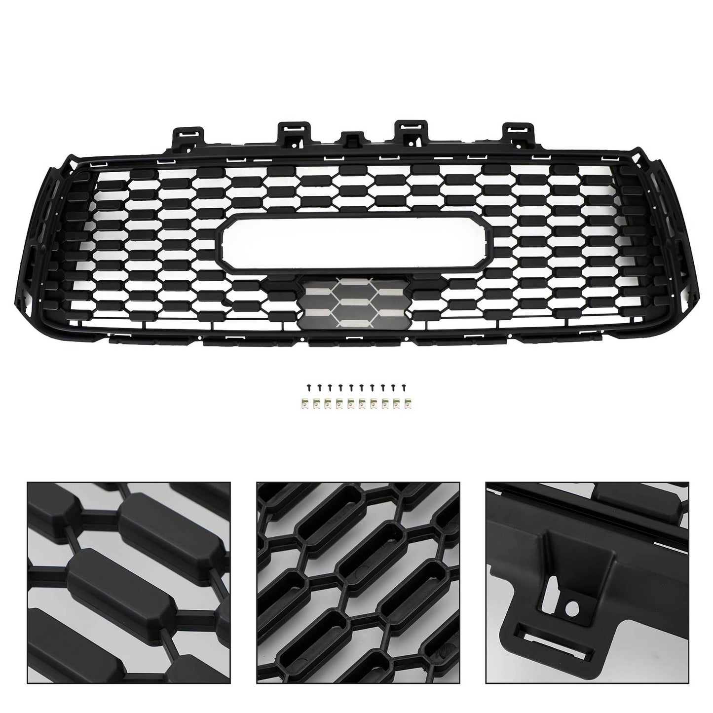 Toyota Tundra TRD PRO Style Grill 2010 2011 2012 2013 Matte Black Honeycomb Front Grille W/ Letter
