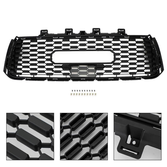 2010-2013 Toyota Tundra TRD PRO Style Honeycomb Front Bumper Grill Replacement Black Grille