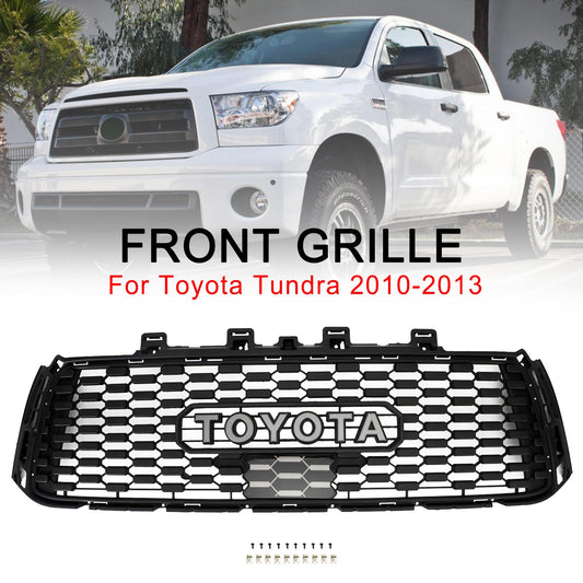 2010-2013 Toyota Tundra TRD PRO Style Honeycomb Front Bumper Grill Replacement Black Grille