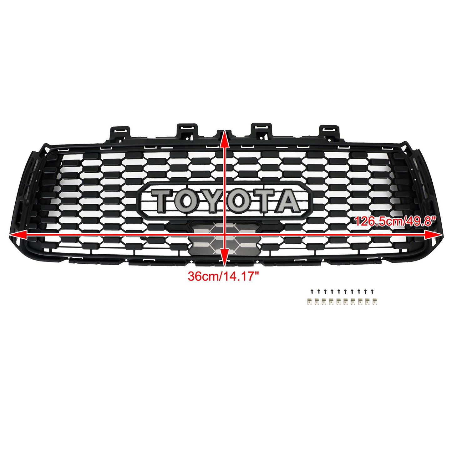 Toyota Tundra TRD PRO Style Grill 2010 2011 2012 2013 Matte Black Honeycomb Front Grille W/ Letter