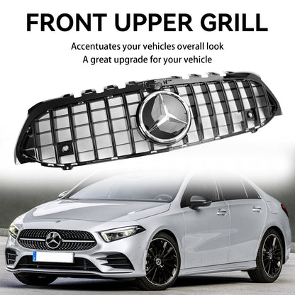 2019-2023 Mercedes-Benz A-CLASS W177 A180/200/A35 Front Bumper Grille Black Replcaement AMG Style Grill